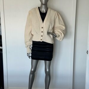 Elegant Cream Button-Up Cardigan